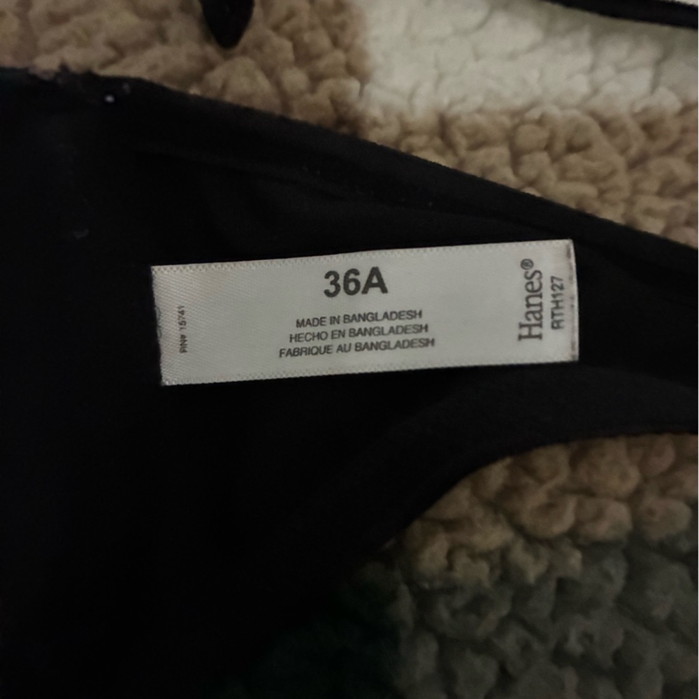 Hanes Classic Black Bra